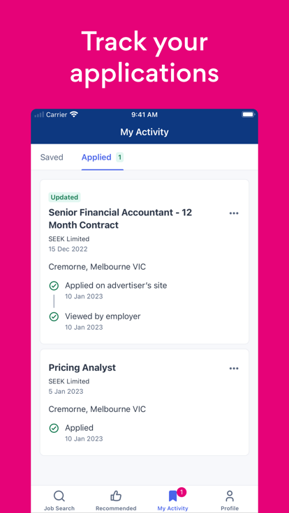 seek jobs app
