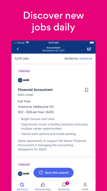 seek jobs app